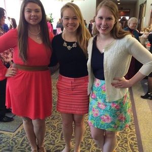 Long Sleeve Pink Dress with Fake Leather Belt